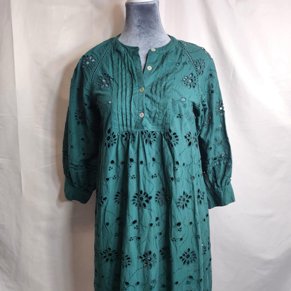 DRA Los Angeles  Dress Size XS Green Color Autumn Maxi Dress Boho  Cottagecore - Picture 3 of 14